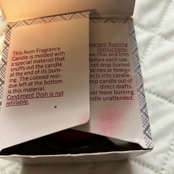 Avon Fostoria Condiment with Dish Spoon Ariane Candle 1981 Hand Cut Crystal Dish - Picture 5 of 12